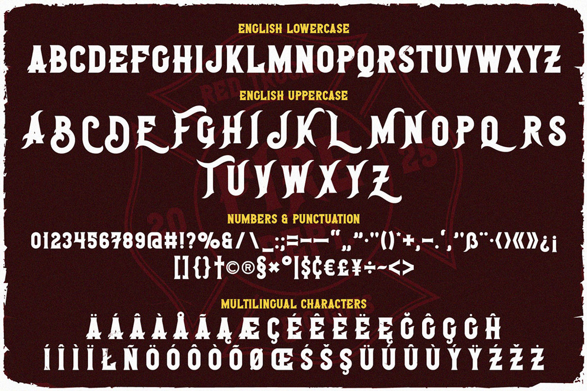 Fireman Layered Display Font, a Blackletter Font by JumboDesign (Photo 3 of 6)