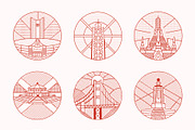 World Landmark Illustration Set, a Decorative Illustration by Brickclay (Thumbnail 10 of 12)