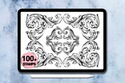110 Baroque Ornament Stamps, a Brush Add-On by Arts For Peace (Thumbnail 4 of 8)
