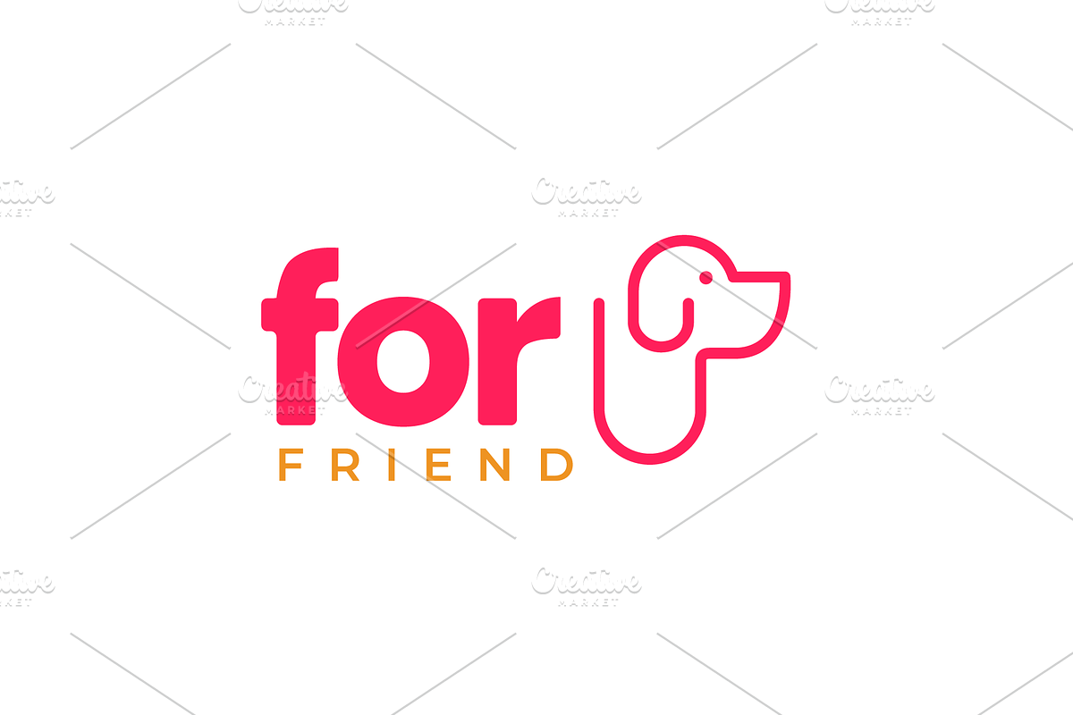 dog pets pin paper line style logo, a Branding & Logo Template by devastd