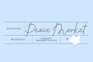 Peace Market Handwritten Script Font