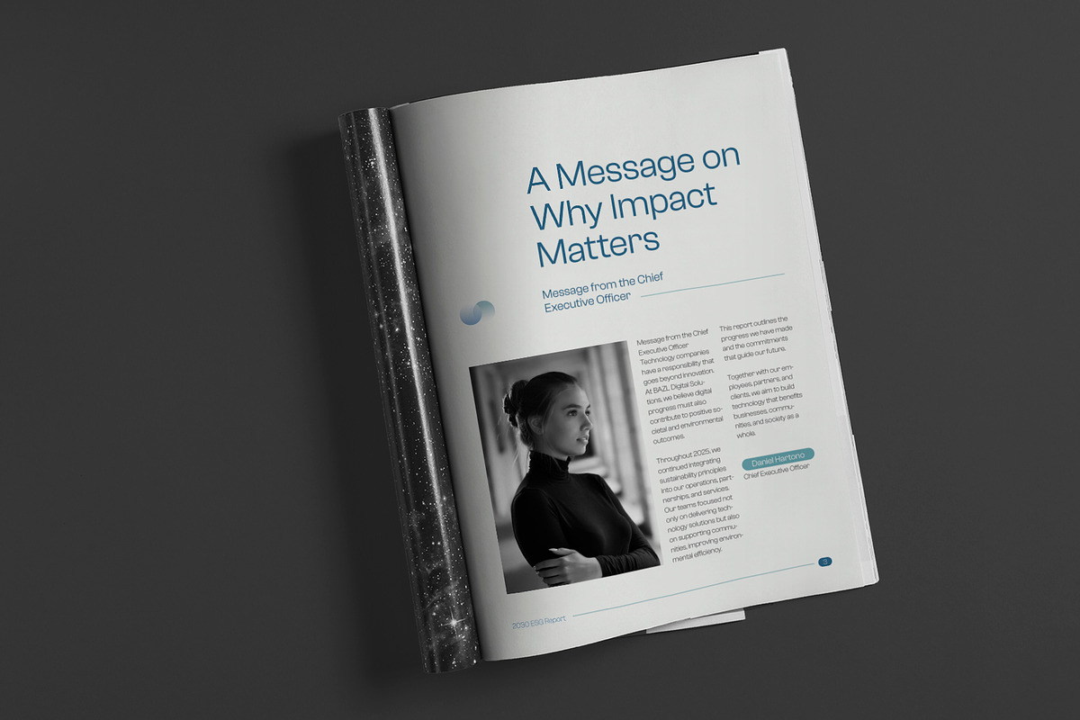Minimal Gradient ESG Impact Report, a Brochure Template by Neermana (Photo 4 of 11)