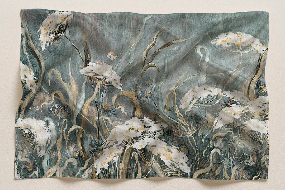 Wallpaper Slumber of the Field Herbs, a Wallpaper Graphic by apollinariia_shop (Photo 6 of 8)