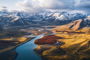 River in majestic mountains, a Photo by Beautiful things