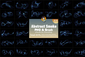60 Light Trails PNG & PS Brushe