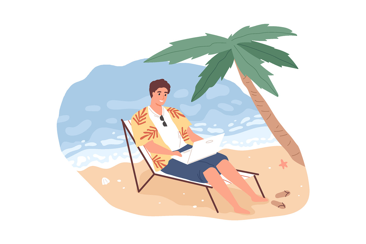 Remote and freelance relaxed work, a Person Illustration by Good Studio (Photo 9 of 10)