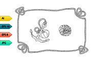 Rope frames and knots vector set, a Pattern Graphic by julia_musdotter (Thumbnail 6 of 11)