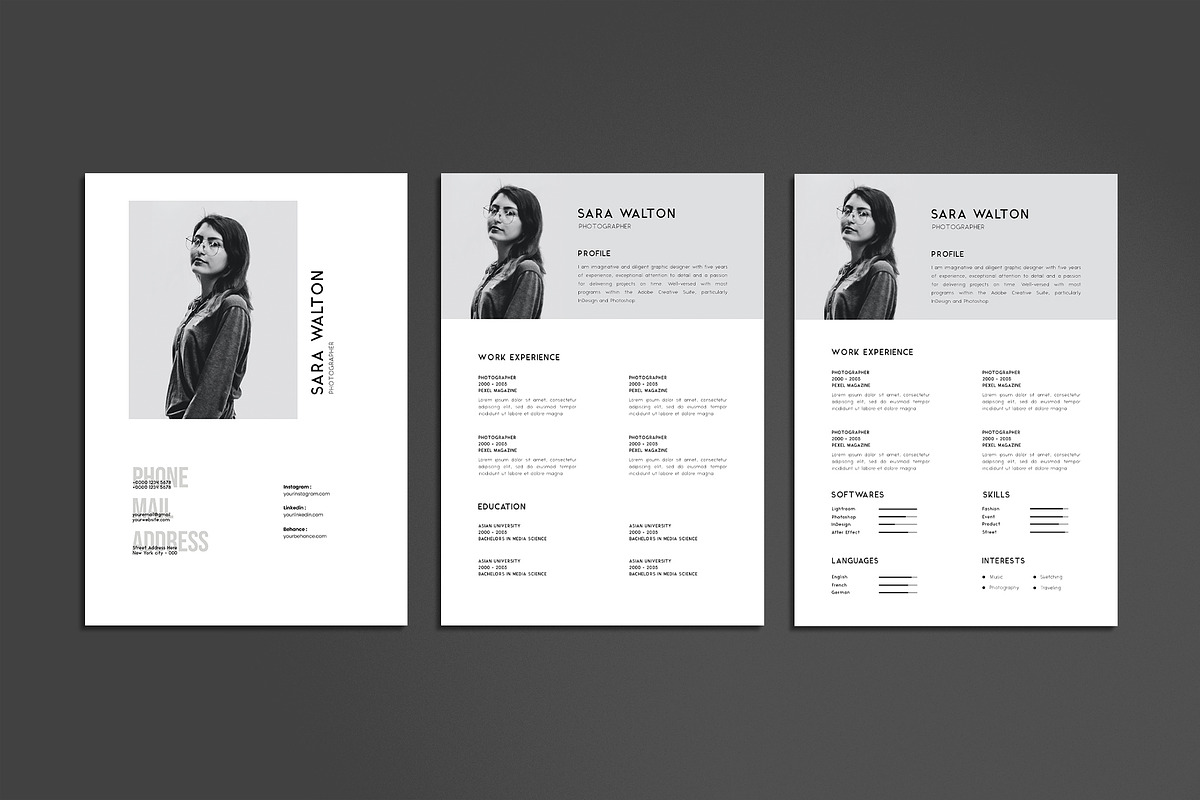 Minimal Resume Template, a Resume Template by Saman Osama (Photo 5 of 8)