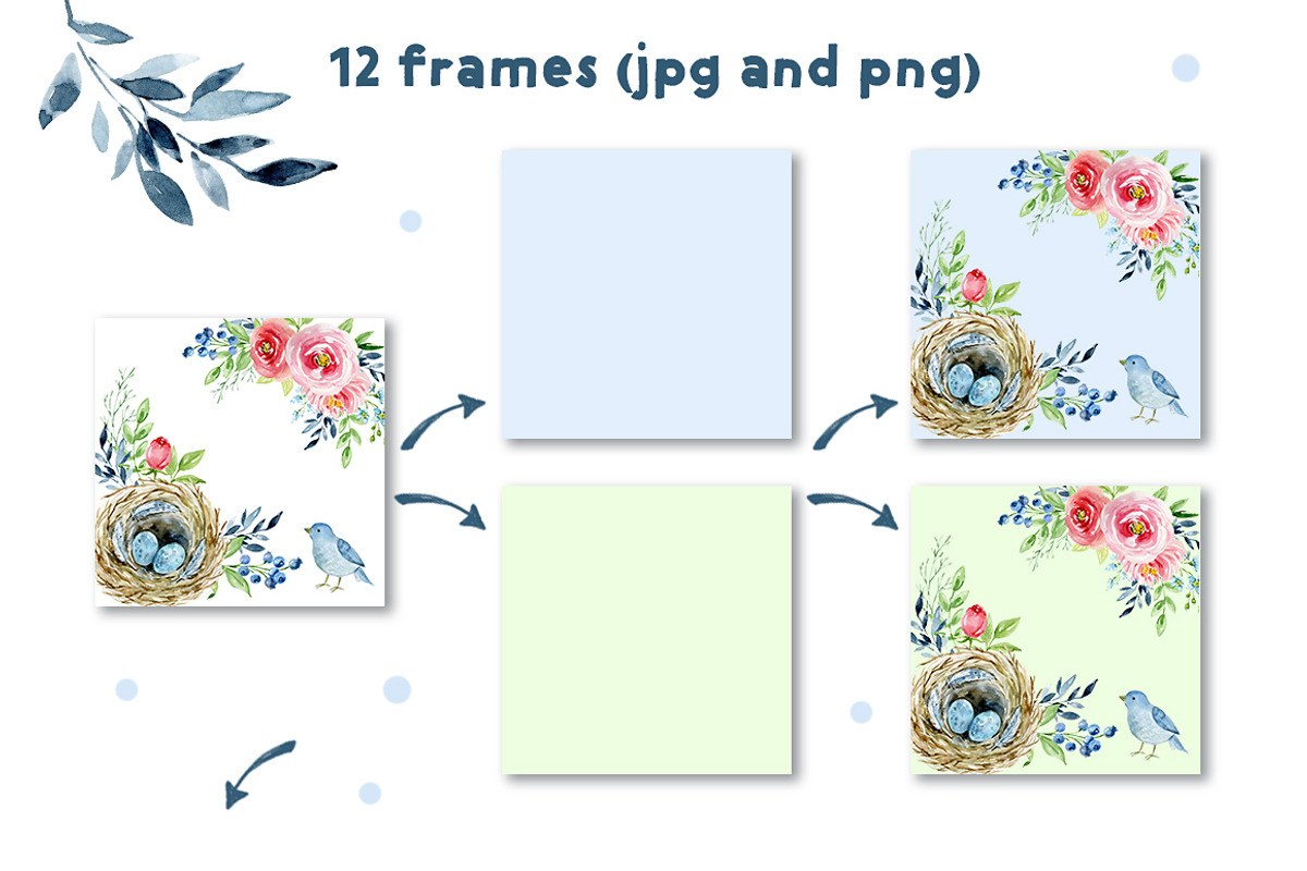 Blueberries and roses, a Decorative Illustration by long summer (Photo 5 of 8)