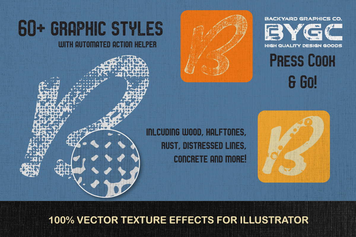 LetterPress Vector Texture Effects preview 2