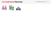 24 Landmarks Flat Icons, an Icon by Vectopus.com (Thumbnail 2 of 2)