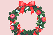Watercolor Christmas Holiday clipart, a Decorative Illustration by Eomoiart (Thumbnail 3 of 3)