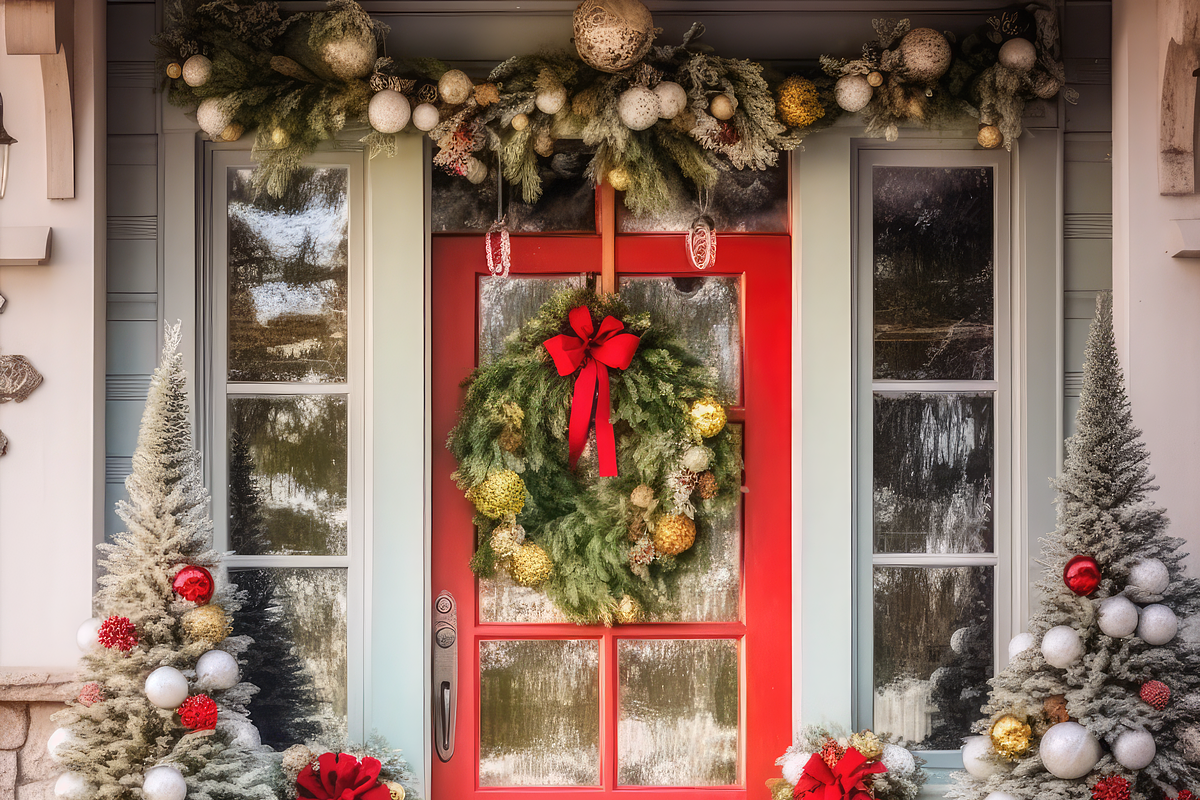 Christmas Front Door, a Background Graphic by Printable Treasure (Photo 4 of 5)