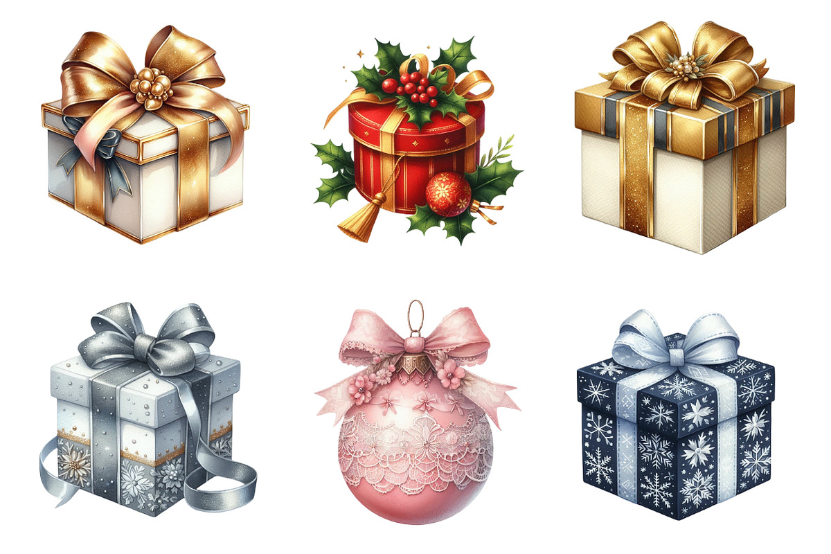 Christmas present clipart bundle, an Illustration by SinaCreation (Photo 3 of 7)
