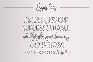 Symphony. Handycrafted Font