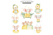 Mouse Clipart Watercolor PNG, an Animal Illustration by CharmClipart (Thumbnail 3 of 8)