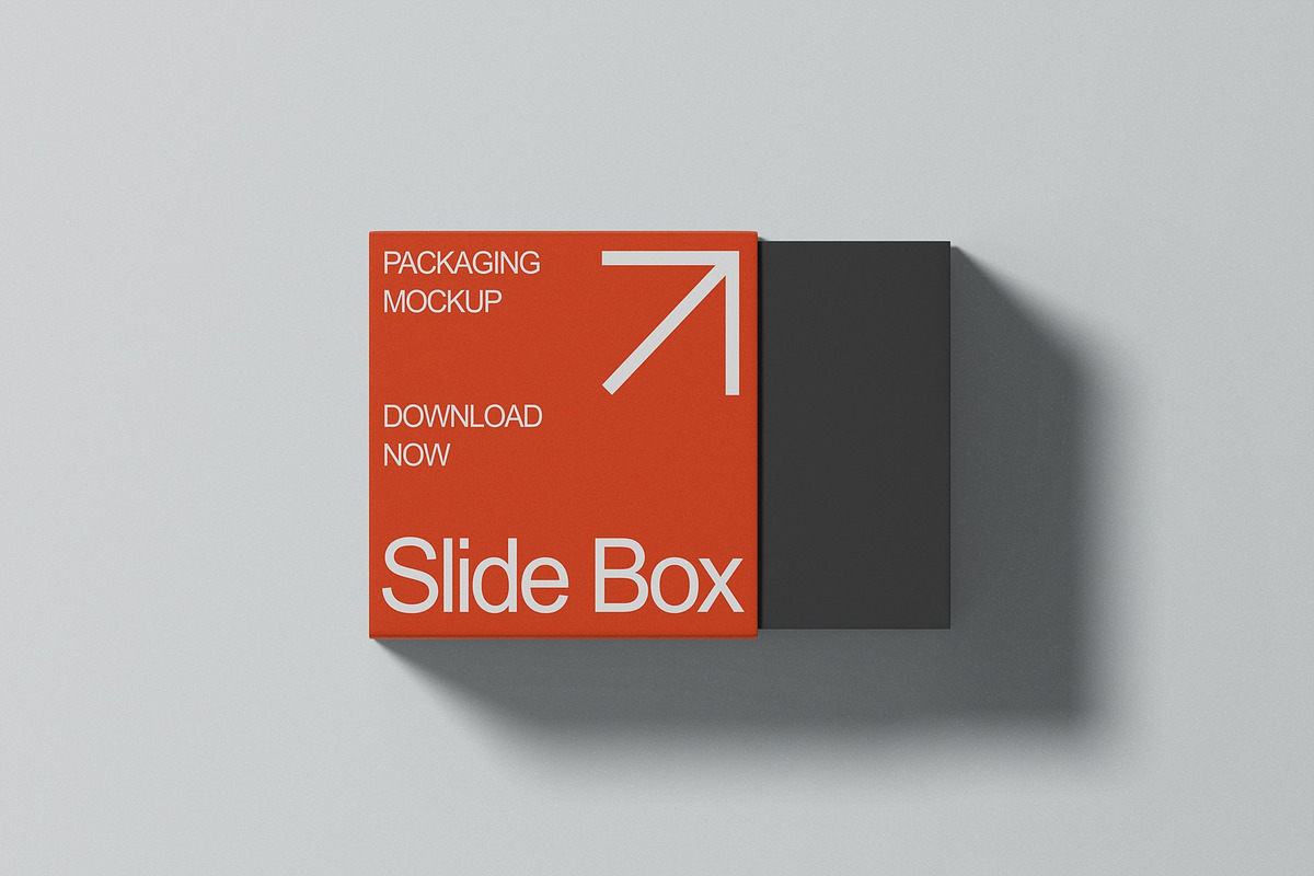 Slide Gift Box Mockup, a Packaging Mockup by UFR_GRAPHIC (Photo 4 of 4)