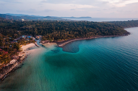 island dusk,The sea and bay on the island at dusk, a Nature Photo by Art Rachen