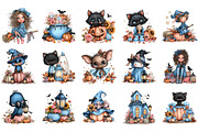 Whimsical Halloween Clipart, a Seasonal Illustration by OK Design (Thumbnail 3 of 6)