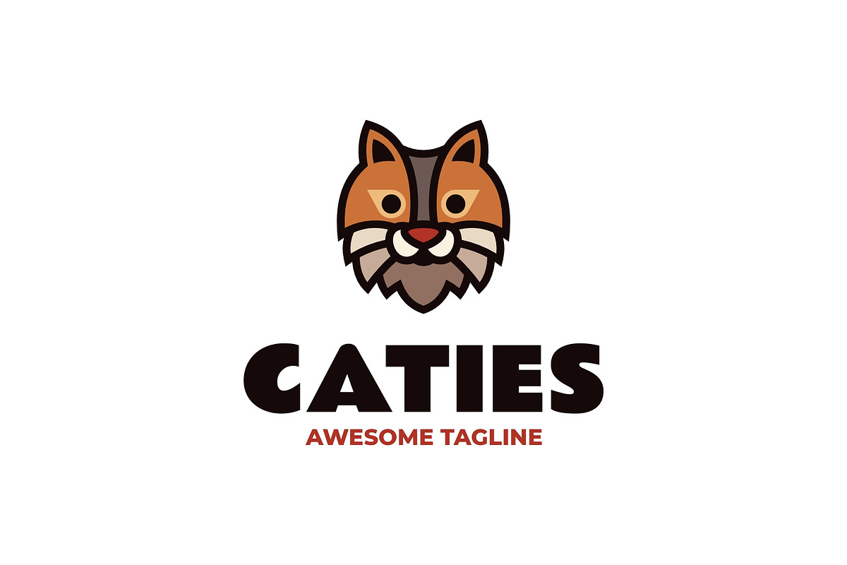 Caties Flat Modern Logo, a Branding & Logo Template by Artnivora.Std