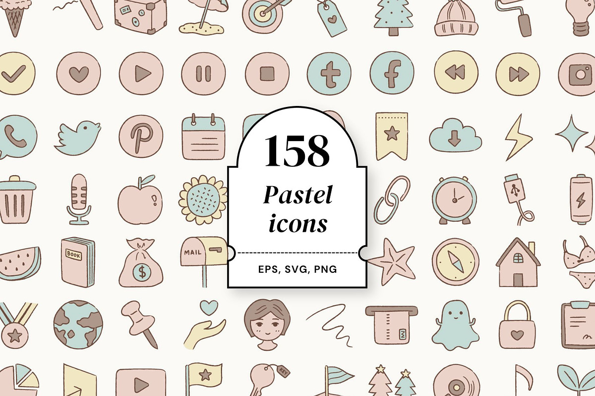 158 freehand pastel icons, an Outline Icon by Pinkbrush (Photo 1 of 6)