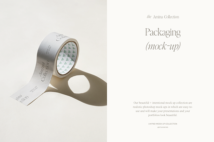 The Amina Collection - Tape Mock Up, a Packaging Mockup by Studio Kynd