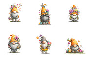 Whimsical Easter Gnome Clipart, an Illustration by Designking (Thumbnail 6 of 7)
