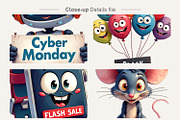 Cyber Monday Big Eye Clipart, an Illustration by Artnoy (Thumbnail 4 of 8)