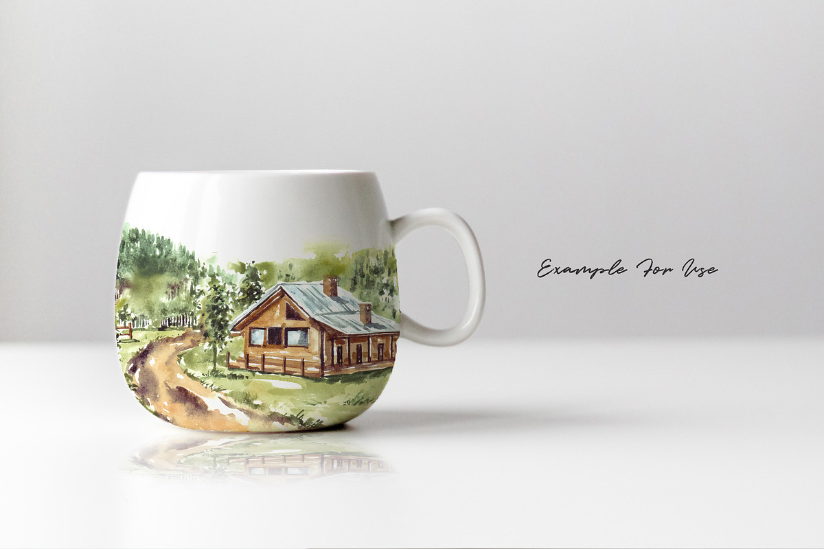 Watercolor House & Landscapes, an Illustration by Yorda Studio (Photo 13 of 13)
