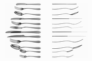 Generic Cutlery 12 Pieces COLLECTION, an Object 3D Model by VK Studio (Thumbnail 3 of 17)