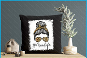 Mom Life Bleached Leopard Messy Bun, a Graphic by Creativeusart (Thumbnail 4 of 4)