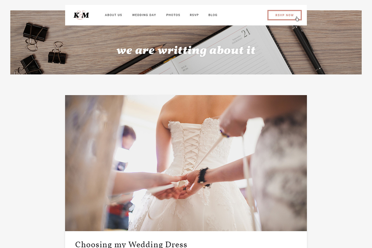 K&M - Wedding Website PSD Design, a Websites & App Template by ColorByt (Photo 3 of 4)