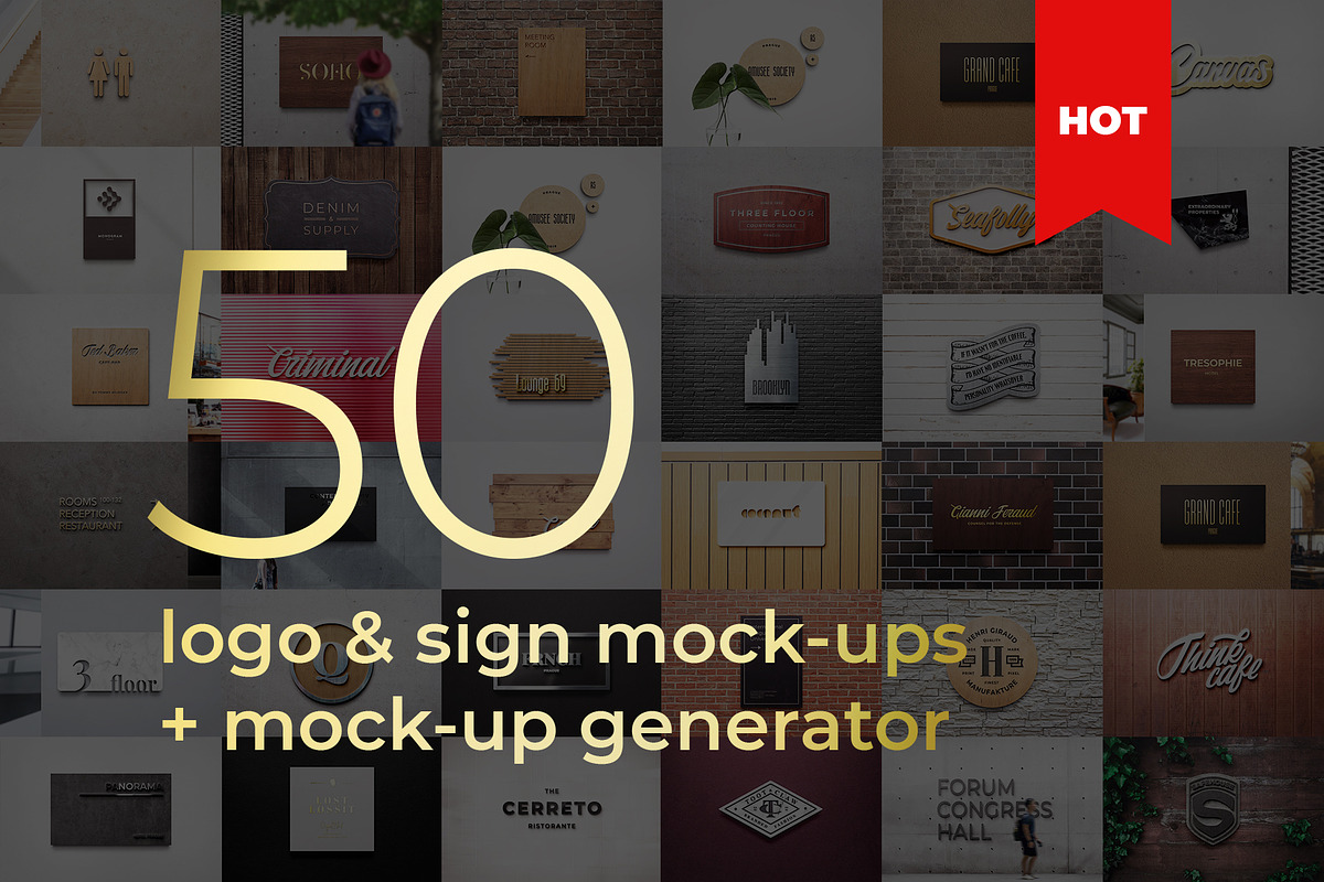 Logo Sign Mockup Generator Badge 3D, a Product Mockup by PrintPixel (Photo 1 of 7)