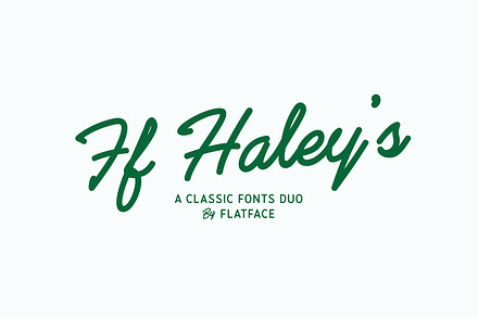 Flatface Haley's, a Script Font by Flatface