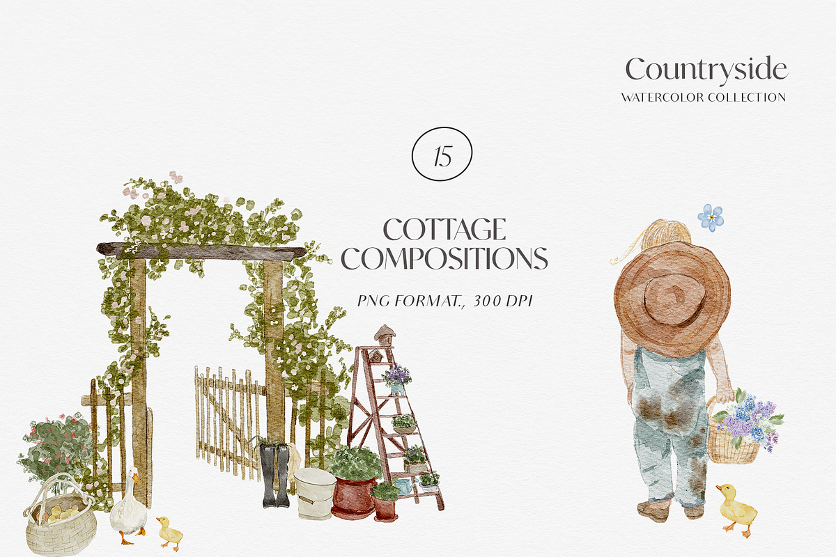Cottage spring farm kids watercolors, an Animal Illustration by Grace Noboa Illustrations (Photo 25 of 28)