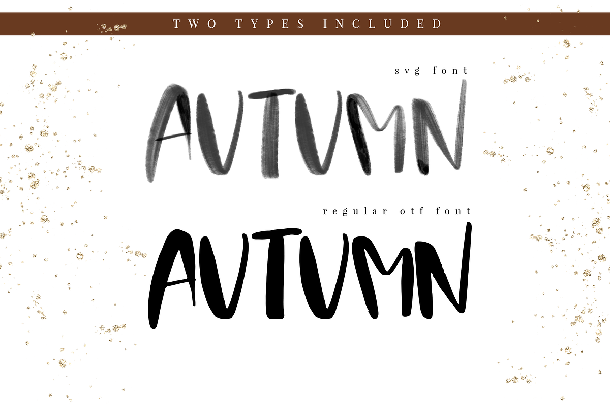 Autumn Collection - SVG + OTF font preview 6
