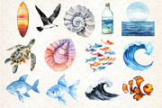 Minimalist Sea Sublimation Clipart, an Illustration by Dream Creation (Thumbnail 2 of 4)