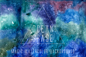 Ocean space watercolor texture