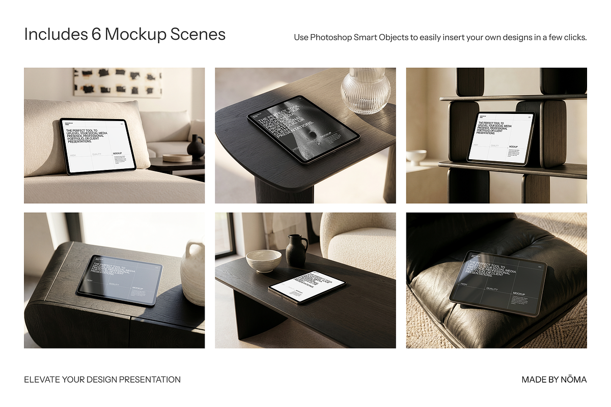 Premium iPad Mockup Set, an iPad Mockup by The Noma Studio (Photo 2 of 7)