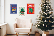 Christmas Retro Posters Collection, a Seasonal Illustration by Luamor (Thumbnail 3 of 7)