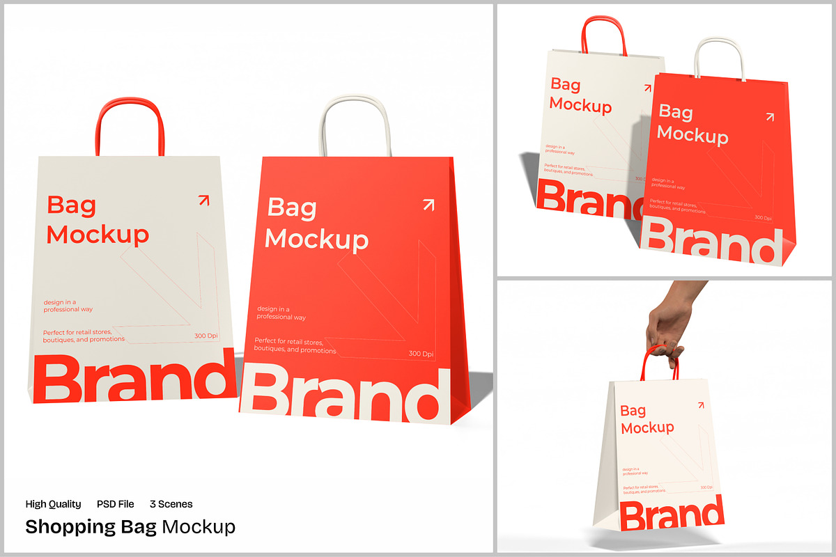 Shopping Bag Mockup, a Packaging Mockup by Unerispace (Photo 1 of 5)