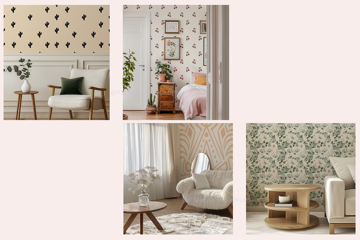 70 PSD Wallpaper Mockup Bundle, a Household Mockup by ItsFreakinMockups (Photo 4 of 17)