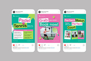 Teal Pink Padel Court Instagram Post, a Social Media Template by Neermana (Thumbnail 3 of 4)
