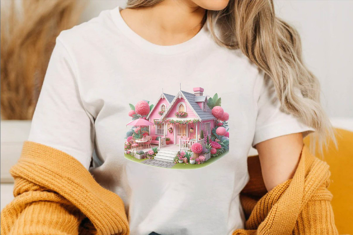 Pink Summer Home Sublimation Clipart, an Illustration by SVGArt (Photo 3 of 8)