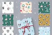 Cute Penguin Clipart & Winter Cards, an Animal Illustration by danceyourlife (Thumbnail 3 of 12)