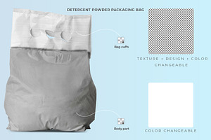 Washing Powder Bag Packaging Mockup