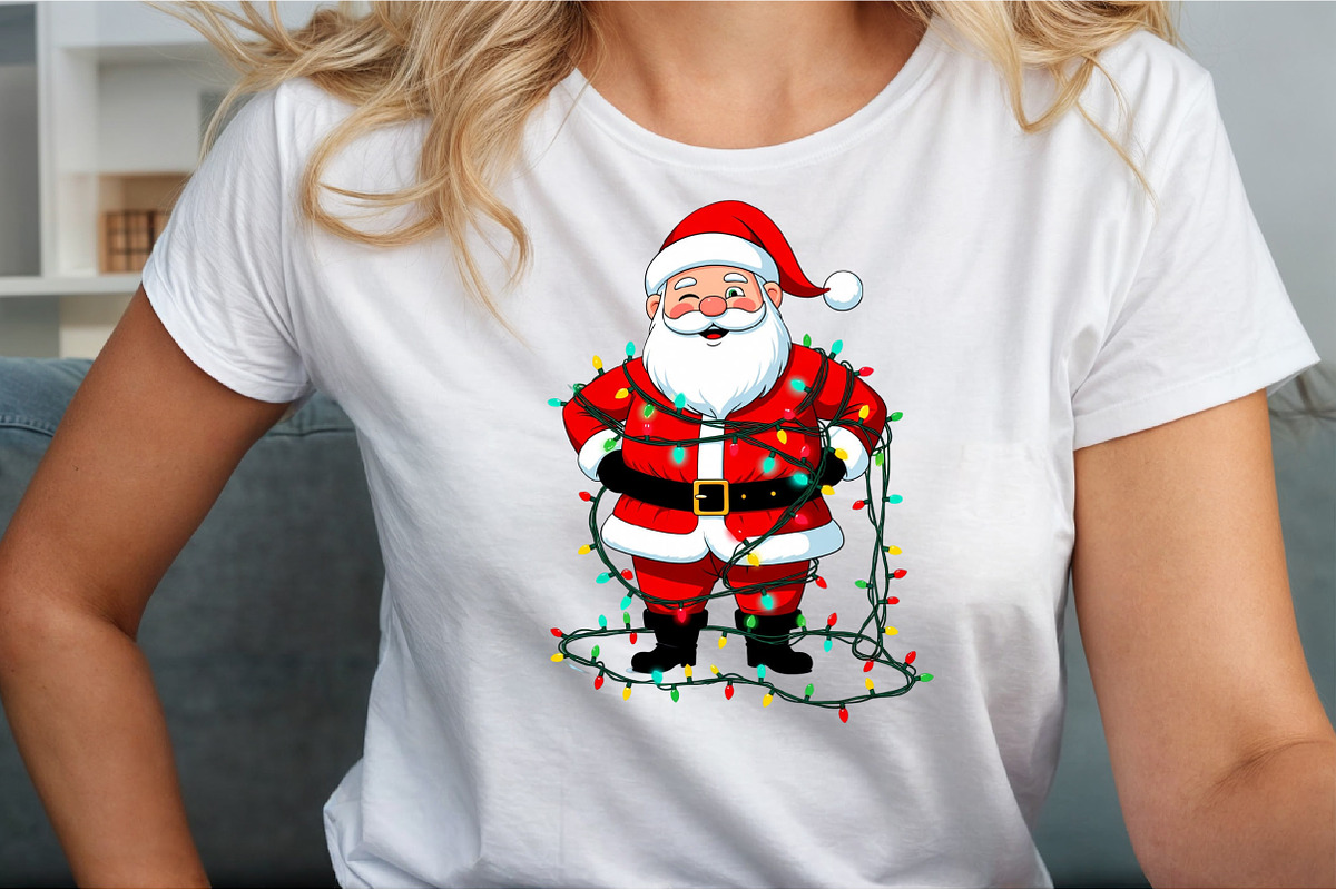 Christmas jolly Santa Claus lights P, an Illustration by Sublimation Artist (Photo 2 of 9)