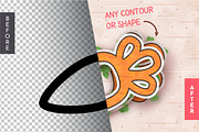 Sticker Carrot Editable Text Effect, a Layer Style Add-On by rwgusev (Thumbnail 3 of 7)