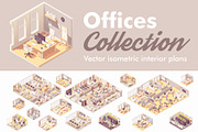 Vector isometric office interiors, a Work Illustration by tele52 (Thumbnail 1 of 17)