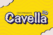 Cavella 3D, a Sans Serif Font by Craft Supply Co. (Thumbnail 1 of 8)